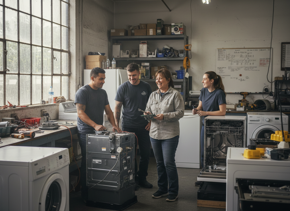 The Premier Appliance Repair team at work in Campbell